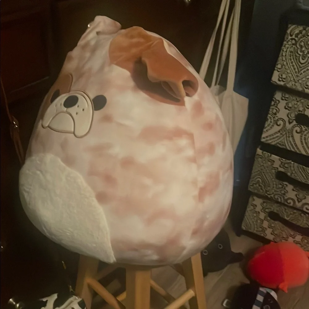 Squishmallow dog - Brown and White